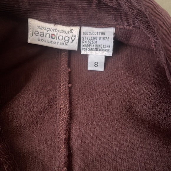 JEANOLOGY Corduroy Brown color, buttons closing front Womens midi DRESS size 8 - Picture 9 of 16